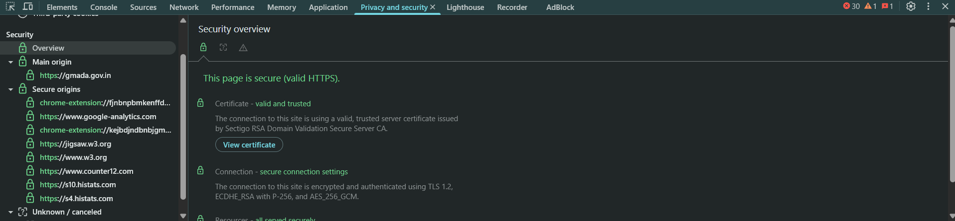 Security Google Chrome Developer Tools (DevTools)